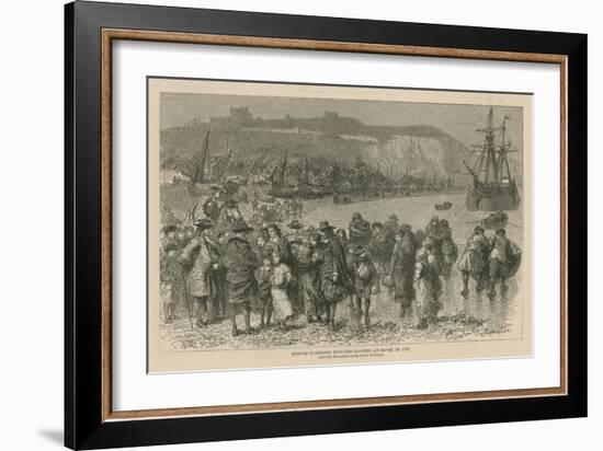 The Huguenots in England: French Huguenot Refugees Landing at Dover in 1685-Godefroy Durand-Framed Giclee Print