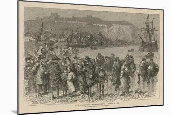 The Huguenots in England: French Huguenot Refugees Landing at Dover in 1685-Godefroy Durand-Mounted Giclee Print