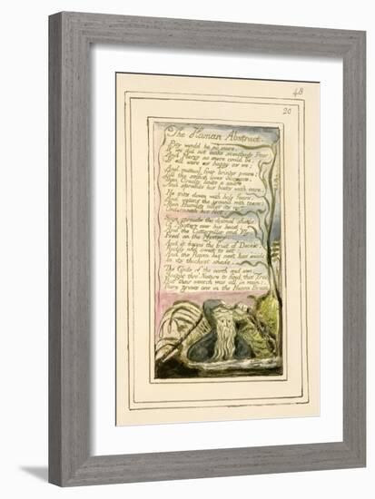 The Human Abstract: Plate 48 from 'Songs of Innocence and of Experience' C.1802-08-William Blake-Framed Giclee Print