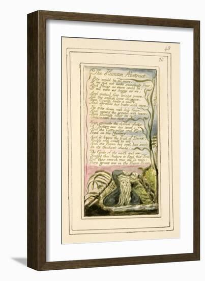 The Human Abstract: Plate 48 from 'Songs of Innocence and of Experience' C.1802-08-William Blake-Framed Giclee Print