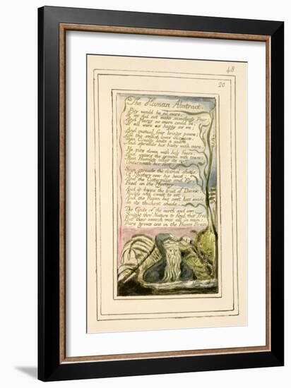 The Human Abstract: Plate 48 from 'Songs of Innocence and of Experience' C.1802-08-William Blake-Framed Giclee Print