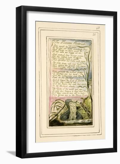 The Human Abstract: Plate 48 from 'Songs of Innocence and of Experience' C.1802-08-William Blake-Framed Giclee Print