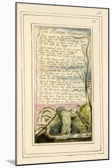 The Human Abstract: Plate 48 from 'Songs of Innocence and of Experience' C.1802-08-William Blake-Mounted Giclee Print