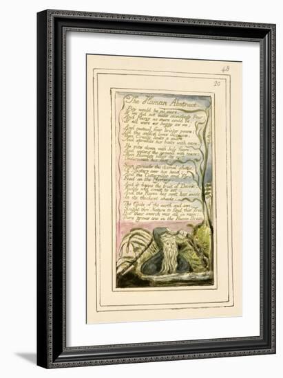 The Human Abstract: Plate 48 from 'Songs of Innocence and of Experience' C.1802-08-William Blake-Framed Giclee Print