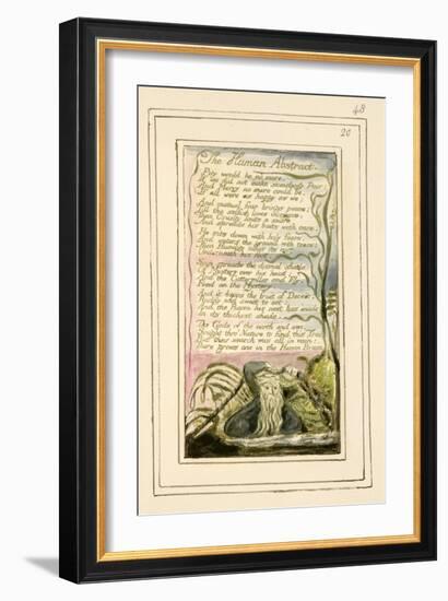 The Human Abstract: Plate 48 from 'Songs of Innocence and of Experience' C.1802-08-William Blake-Framed Giclee Print