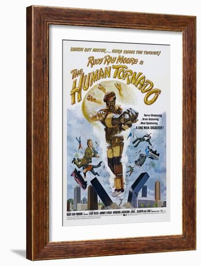 THE HUMAN TORNADO, US poster, Rudy Ray Moore, 1976-null-Framed Art Print