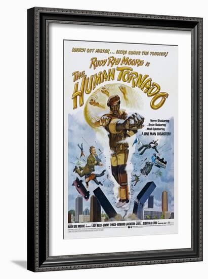 THE HUMAN TORNADO, US poster, Rudy Ray Moore, 1976-null-Framed Art Print