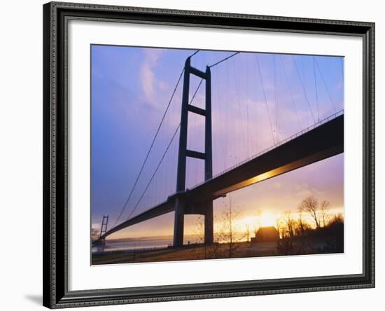 The Humber Bridge, Yorkshire, England-Jeremy Bright-Framed Photographic Print