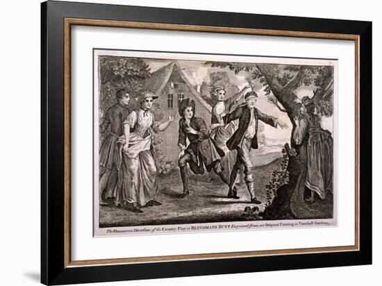 The Humorous Diversion of the Country Play at Blindmans Buff, Vauxhall Gardens, London, C1745-Francis Hayman-Framed Giclee Print
