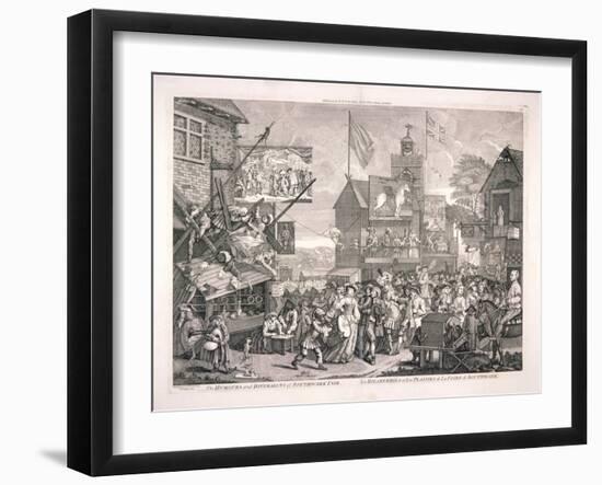 The Humours and Diversions of Southwark Fair, London, 1733-William Hogarth-Framed Giclee Print