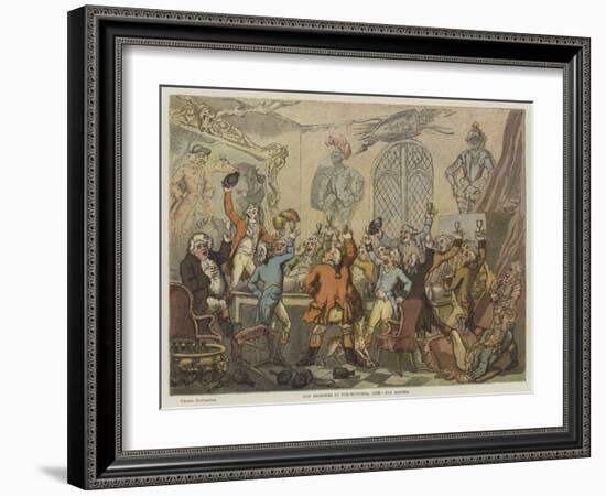 The Humours of Fox-Hunting, 1788, the Dinner-Thomas Rowlandson-Framed Giclee Print