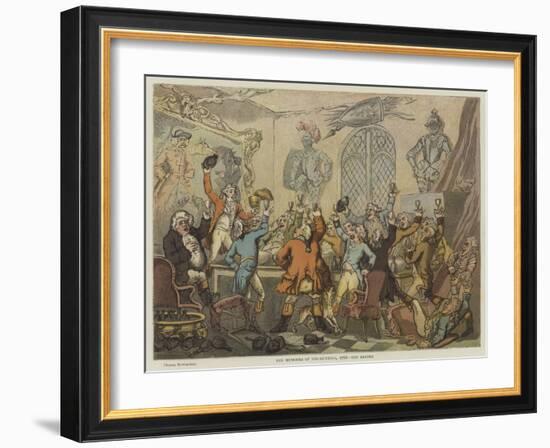 The Humours of Fox-Hunting, 1788, the Dinner-Thomas Rowlandson-Framed Giclee Print