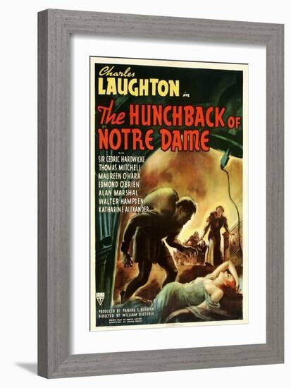 The Hunchback of Notre Dame, 1939, Poster Art-null-Framed Art Print