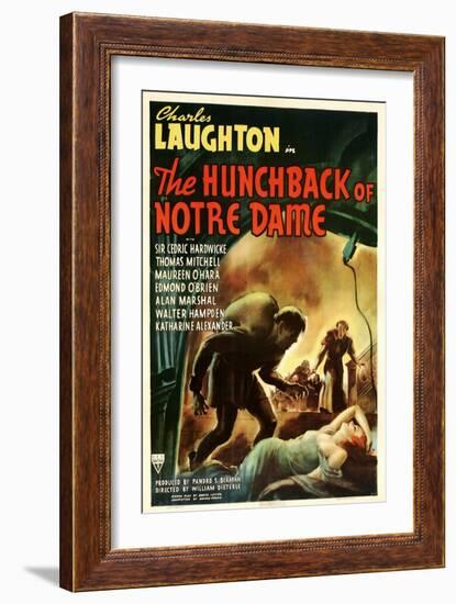 The Hunchback of Notre Dame, 1939, Poster Art-null-Framed Art Print