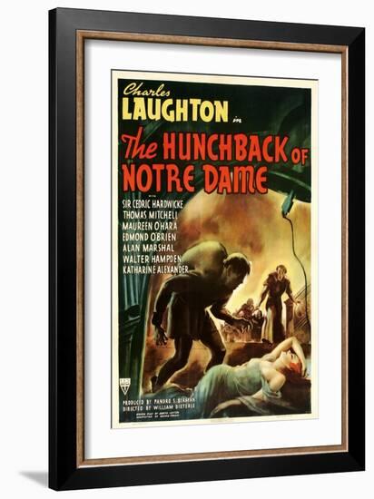 The Hunchback of Notre Dame, 1939, Poster Art-null-Framed Art Print