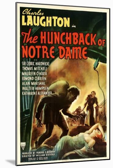 The Hunchback of Notre Dame, 1939, Poster Art-null-Mounted Art Print