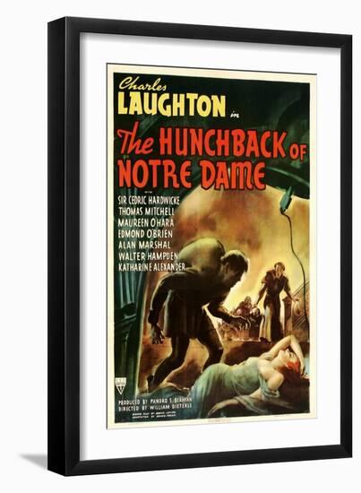 The Hunchback of Notre Dame, 1939, Poster Art-null-Framed Premium Giclee Print