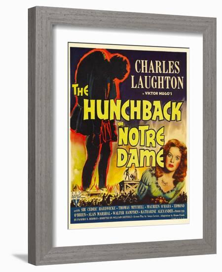 The Hunchback of Notre Dame, Maureen O'Hara, 1939-null-Framed Art Print