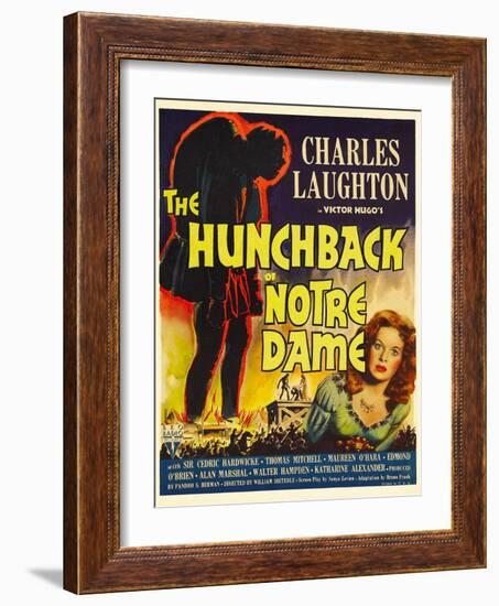 The Hunchback of Notre Dame, Maureen O'Hara, 1939-null-Framed Art Print