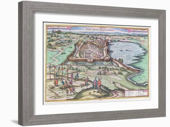 The Hungarian Fort of Papa at the Time of the Ottoman Sieges, from 'Le Theatre Du Monde' by Georg…-Joris Hoefnagel-Framed Giclee Print