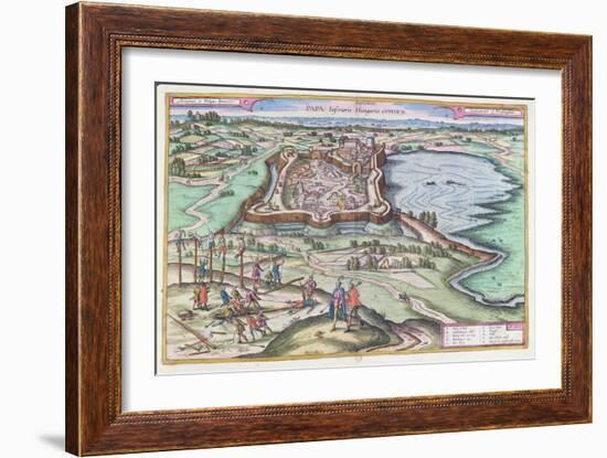 The Hungarian Fort of Papa at the Time of the Ottoman Sieges, from 'Le Theatre Du Monde' by Georg…-Joris Hoefnagel-Framed Giclee Print