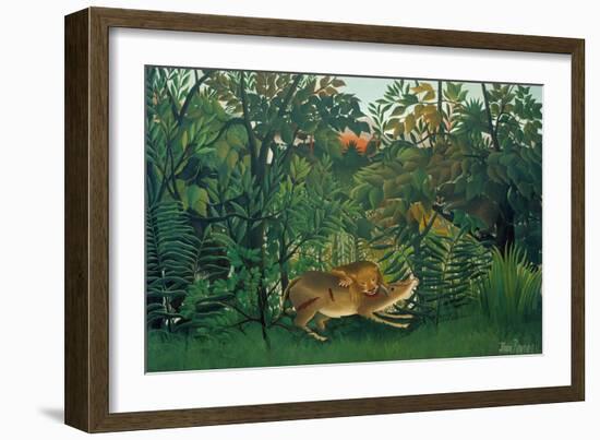 The Hungry Lion, 1905-Henri Rousseau-Framed Giclee Print