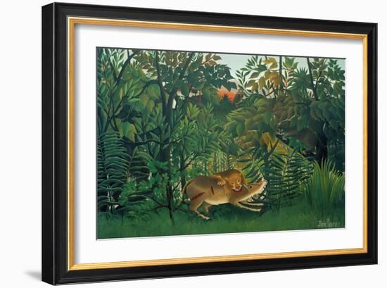 The Hungry Lion, 1905-Henri Rousseau-Framed Giclee Print