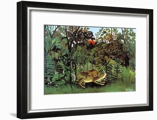 The Hungry Lion-Henri Rousseau-Framed Art Print