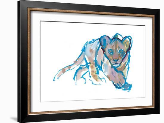 The Hunt, 2019, (mixed media on paper)-Mark Adlington-Framed Giclee Print