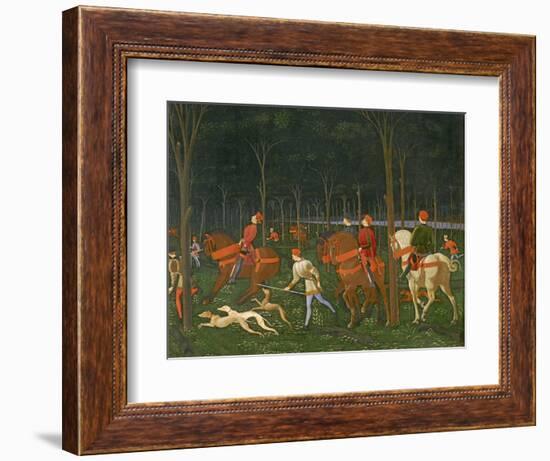 The Hunt in the Forest, C.1465-70 (Detail)-Paolo Uccello-Framed Giclee Print
