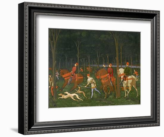 The Hunt in the Forest, C.1465-70 (Detail)-Paolo Uccello-Framed Giclee Print