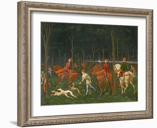 The Hunt in the Forest, C.1465-70 (Detail)-Paolo Uccello-Framed Giclee Print