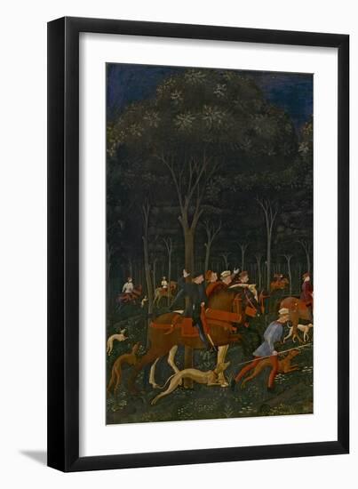 The Hunt in the Forest, C.1465-70 (Oil on Panel)-Paolo Uccello-Framed Giclee Print