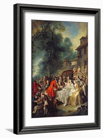 The Hunt Lunch, 1737-Jean Francois de Troy-Framed Giclee Print