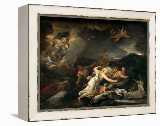 The Hunt of Diana-Luca Giordano-Framed Premier Image Canvas