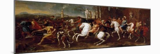 The Hunt of Meleager. 1637-1638.(Oil on Canvas)-Nicolas Poussin-Mounted Giclee Print