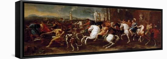 The Hunt of Meleager. 1637-1638.(Oil on Canvas)-Nicolas Poussin-Framed Premier Image Canvas