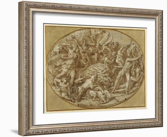 The Hunt of the Calydonian Boar-Perino Del Vaga-Framed Giclee Print