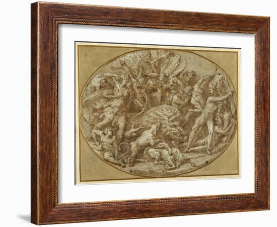 The Hunt of the Calydonian Boar-Perino Del Vaga-Framed Giclee Print