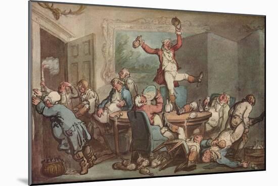 'The Hunt Supper', c1780-1825-Thomas Rowlandson-Mounted Giclee Print
