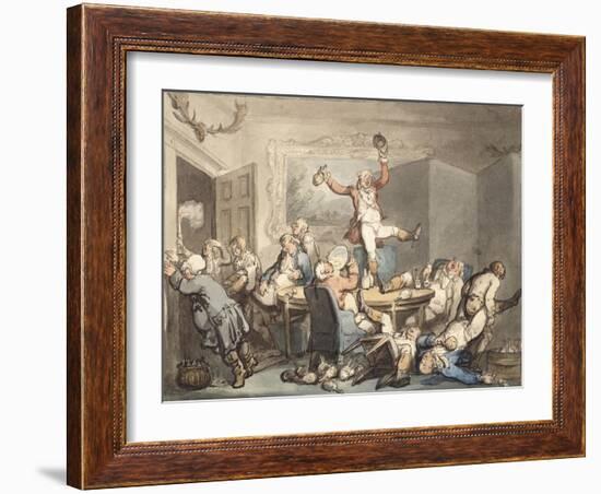 The Hunt Supper, England, 18th-19th Century-Thomas Rowlandson-Framed Giclee Print