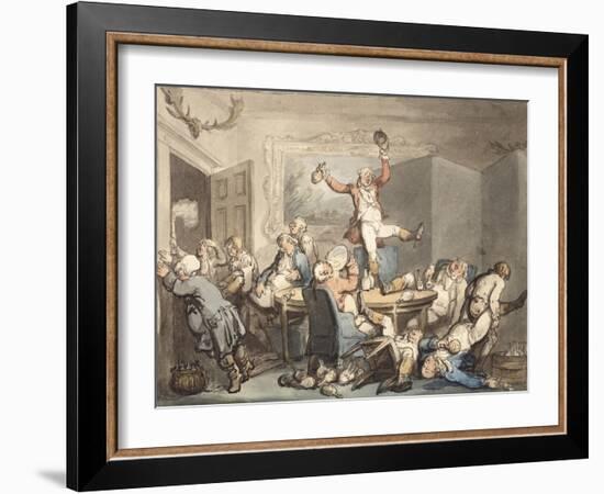 The Hunt Supper, England, 18th-19th Century-Thomas Rowlandson-Framed Giclee Print