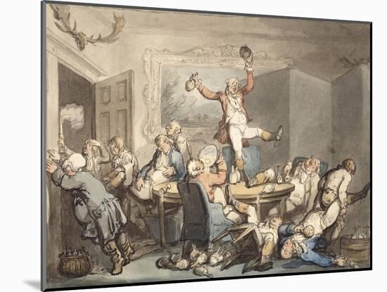 The Hunt Supper, England, 18th-19th Century-Thomas Rowlandson-Mounted Giclee Print
