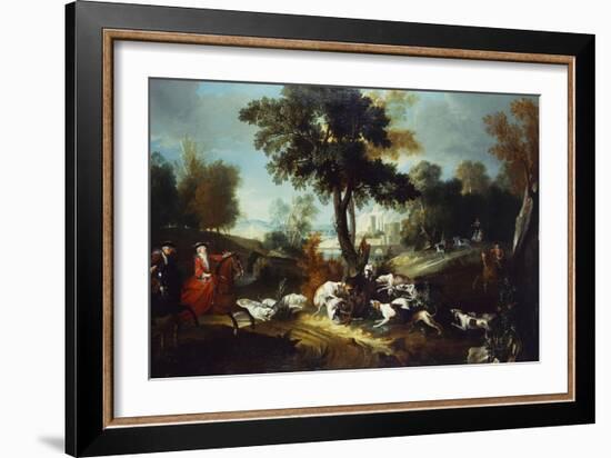 The Hunt with Wolf; La Chasse Au Loop-Jean Baptiste Oudry (Attr to)-Framed Giclee Print