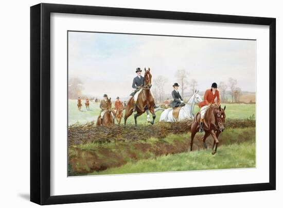 The Hunt-George Derville Rowlandson-Framed Giclee Print