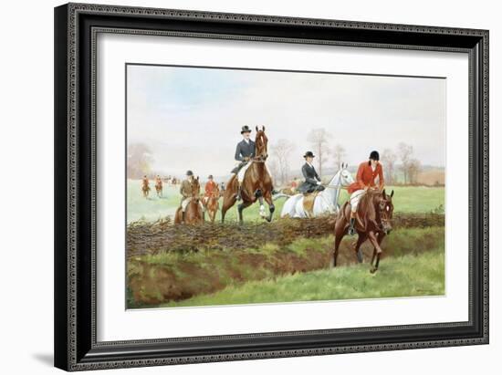 The Hunt-George Derville Rowlandson-Framed Giclee Print