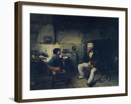 The Hunter, by Domenico Induno-null-Framed Giclee Print