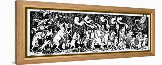 The Hunter's Funeral Procession-Moritz Ludwig von Schwind-Framed Premier Image Canvas