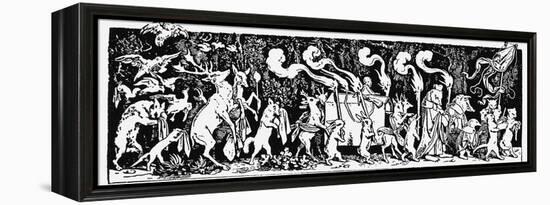 The Hunter's Funeral Procession-Moritz Ludwig von Schwind-Framed Premier Image Canvas