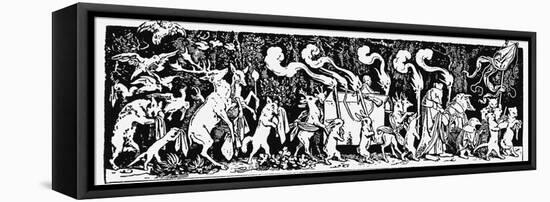 The Hunter's Funeral Procession-Moritz Ludwig von Schwind-Framed Premier Image Canvas